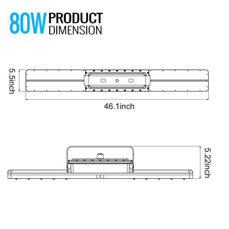 80 Watt 4FT LED Explosion Proof Linear Light, I Series, Dimmable, 5000K, 11200LM, AC100 - 277V, IP66, Hazardous Location Lighting Fixtures - BUILDMYPLACE