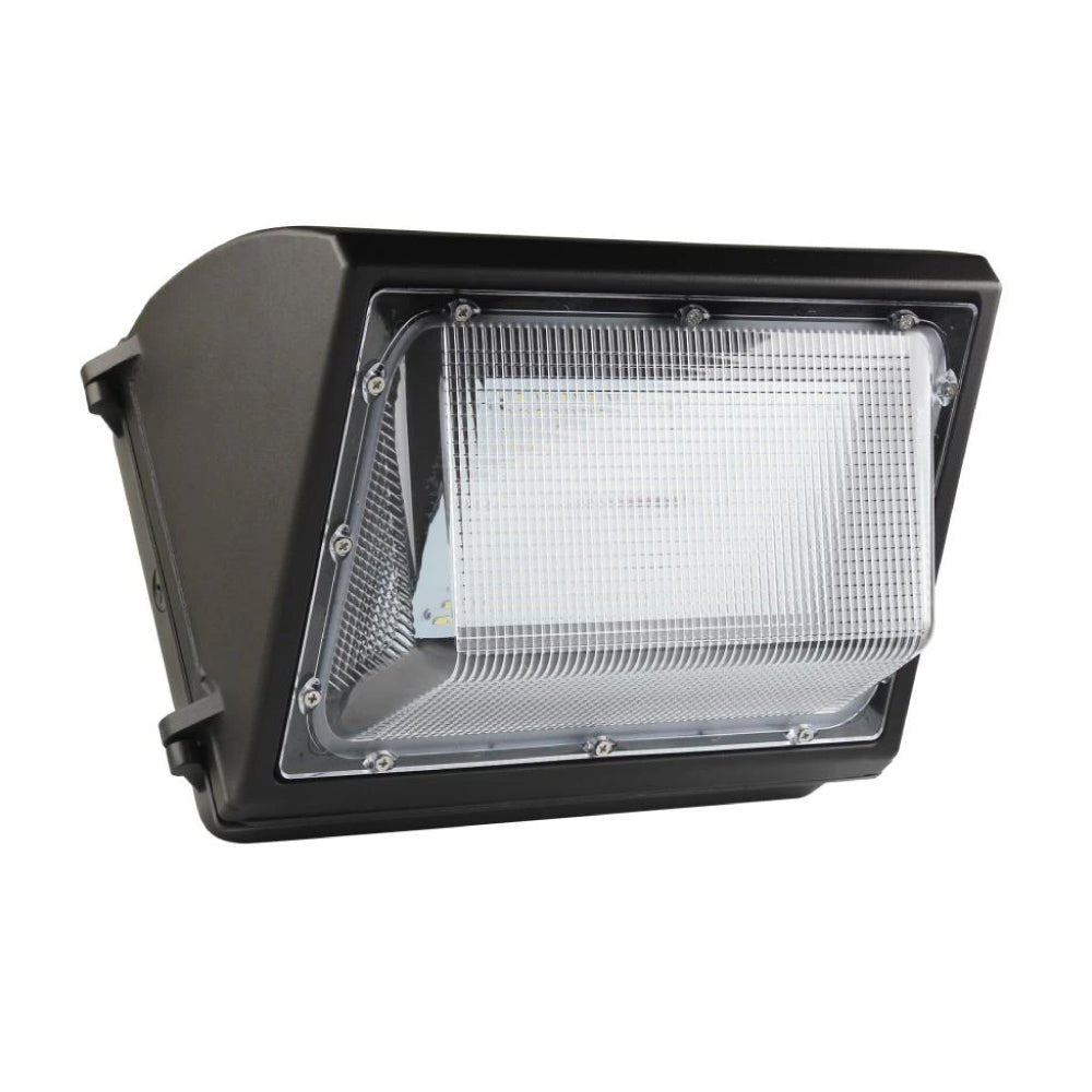 80W LED Wall Pack Light With Photocell Sensor - 10,173 Lumens, 5700K Bronze Finish - Forward Throw - BUILDMYPLACE