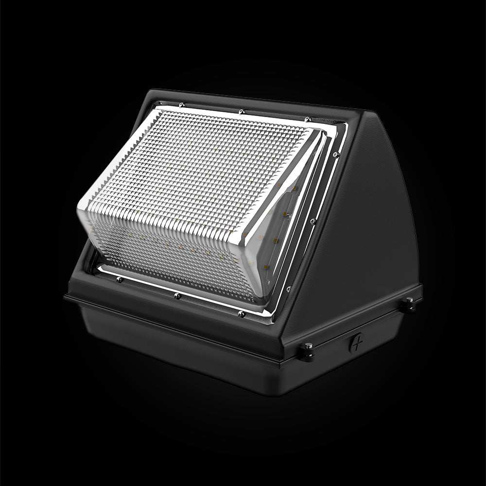 80W LED Wall Pack Light With Photocell Sensor - 10,173 Lumens, 5700K Bronze Finish - Forward Throw - BUILDMYPLACE