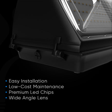 80W LED Wall Pack Light With Photocell Sensor - 10,173 Lumens, 5700K Bronze Finish - Forward Throw - BUILDMYPLACE