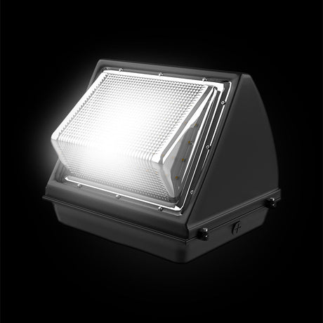 80W LED Wall Pack Light With Photocell Sensor - 10,173 Lumens, 5700K Bronze Finish - Forward Throw - BUILDMYPLACE