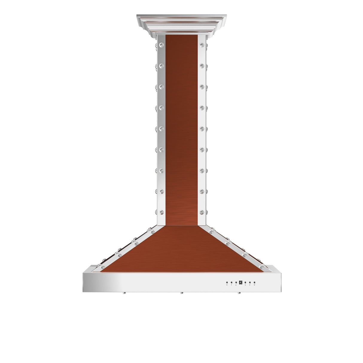 ZLINE 36 in. Designer Series Copper Island Mount Range Hood with Satin Stainless Steel Trim (KB2i-CSSXS-36)