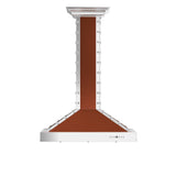 ZLINE 30 in. Designer Series Copper Island Mount Range Hood with Satin Stainless Steel Trim (KB2i-CSSXS-30)