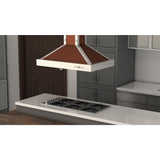 ZLINE 36 in. Designer Series Copper Island Mount Range Hood with Satin Stainless Steel Trim (KB2i-CSSXS-36)