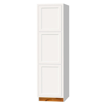 84 inch High Broom Cabinet - Dwhite Shaker - 24 Inch W x 84 Inch H x 24 Inch D