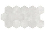 8.5 in Tapestri Grey Denim Hexagon Matte Pressed Glazed Porcelain Tile - BUILDMYPLACE