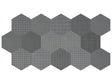 8.5 in Tapestri Silk Blend Hexagon Matte Pressed Glazed Porcelain Tile - BUILDMYPLACE