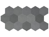 8.5 in Tapestri Silk Blend Hexagon Matte Pressed Glazed Porcelain Tile - BUILDMYPLACE