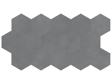 8.5 in Tapestri Silk Hexagon Matte Pressed Glazed Porcelain Tile - BUILDMYPLACE