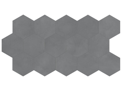 8.5 in Tapestri Silk Hexagon Matte Pressed Glazed Porcelain Tile