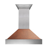 30" Ducted Fingerprint Resistant Stainless Steel Range Hood with Hand-Hammered Copper Shell (8654HH-30)