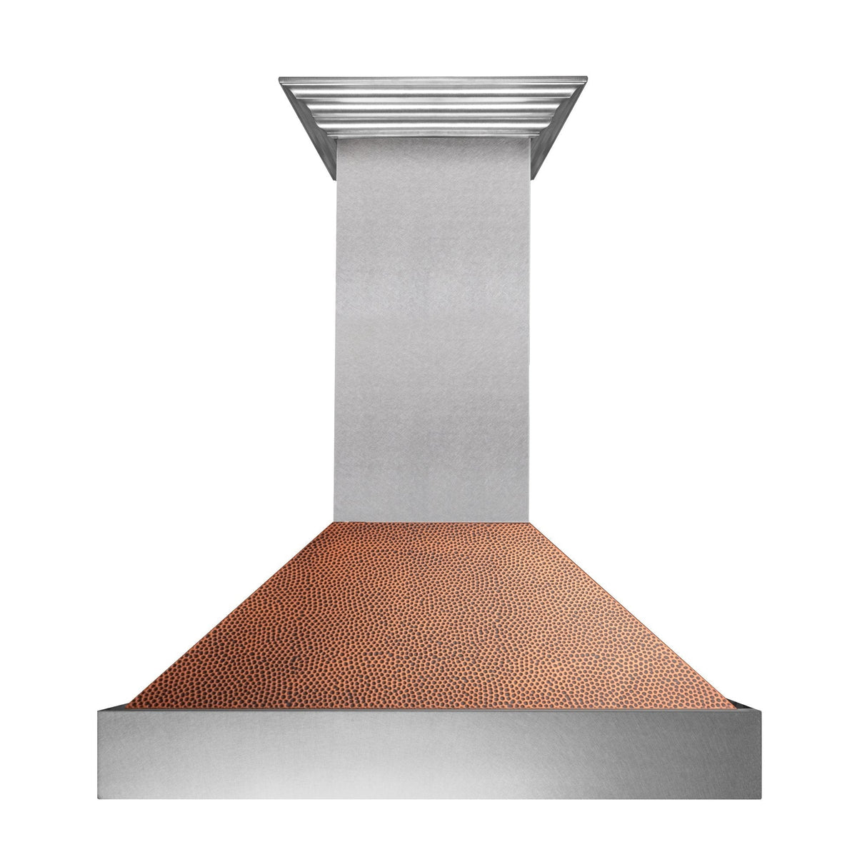 36" Ducted Fingerprint Resistant Stainless Steel Range Hood with Hand-Hammered Copper Shell (8654HH-36)