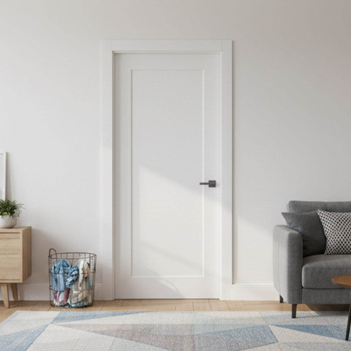 Ivanees 1-Panel Hollow Core Molded Shaker Door Slab - Madison 80 Inch Height