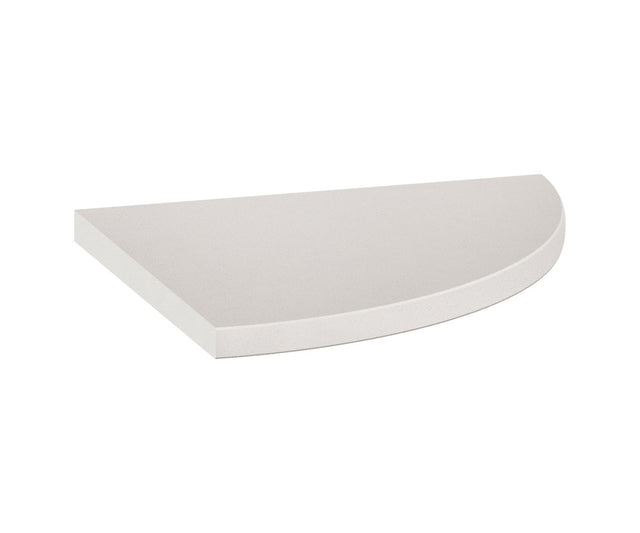 8.9 in. Marmiline Pearl Polished Engineered Stone Corner Shelf - BUILDMYPLACE