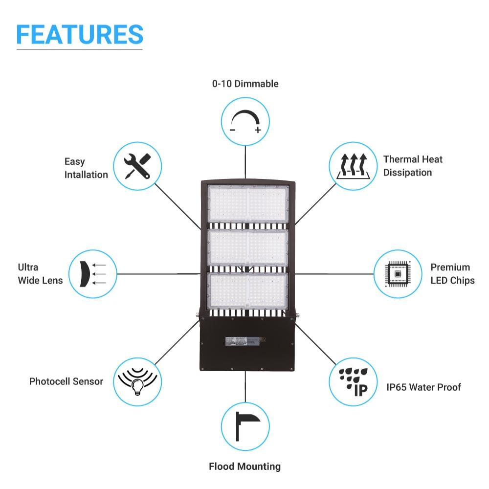 450w-led-flood-light-with-photocell-5700k-ac277-480v-flood-mount-bronze-with-20kv-surge-protector