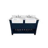 Bathroom Vanity in Navy Blue With Sink - Premium Farmington Family