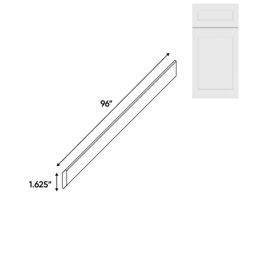 RTA - White Shaker - Wood Crown Molding - 96"W x 3.5"H x 1.62"D - VWS-CMS1-5/8