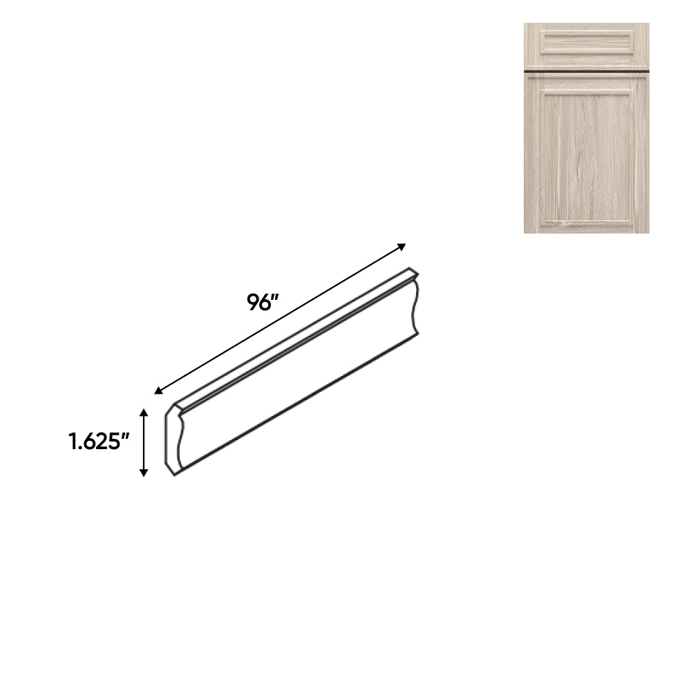 RTA - Elegant Shaker Ivory - 1.62"W x 96"L - Wood Crown Molding