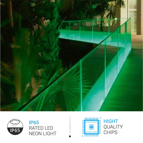 8W Neon Flex LED Rope Lights - BGRP - 120V, IP65 Rated - UL/ETL Listed - 200 Lumens - BUILDMYPLACE