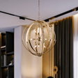 9 - Light Brass Finish Hardware with Nature Brown Corn Leaf Rope Pendant Light, E12 Base - BUILDMYPLACE