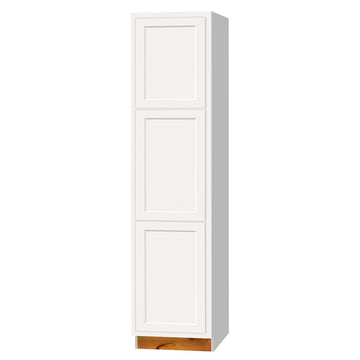 90 inch High Broom Cabinet - Dwhite Shaker - 24 Inch W x 90 Inch H x 24 Inch D