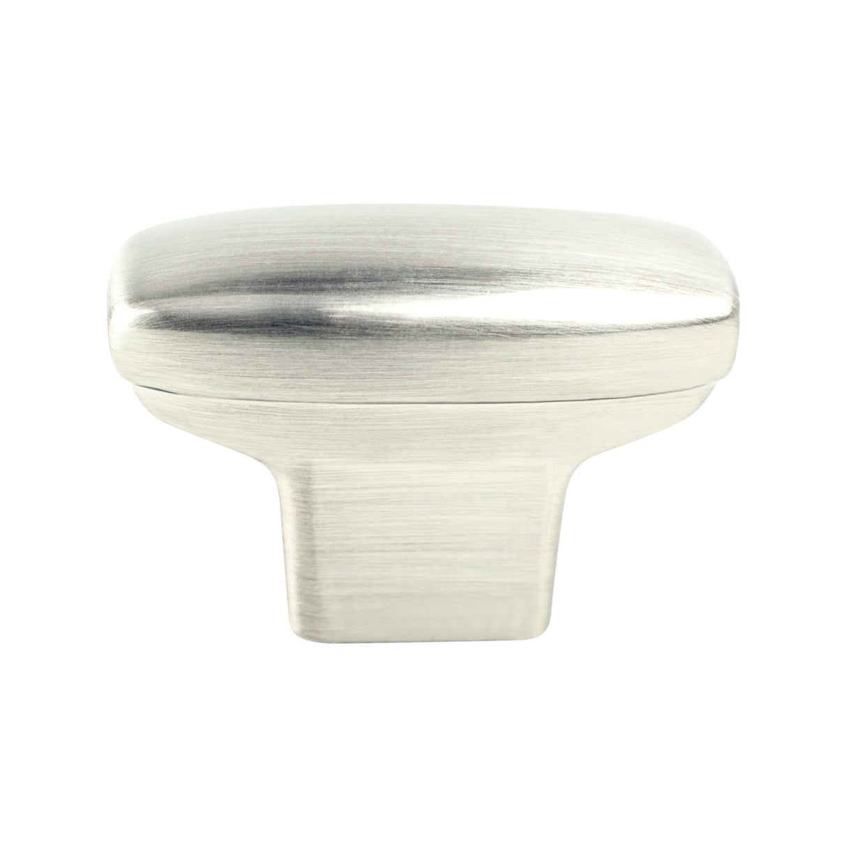 Transitional Advantage One Brushed Nickel Rounded Rectangle Knob