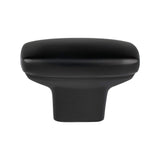 Transitional Advantage One Matte Black Rounded Rectangle Knob
