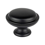 Traditional Advantage One Matte Black Rimmed Knob