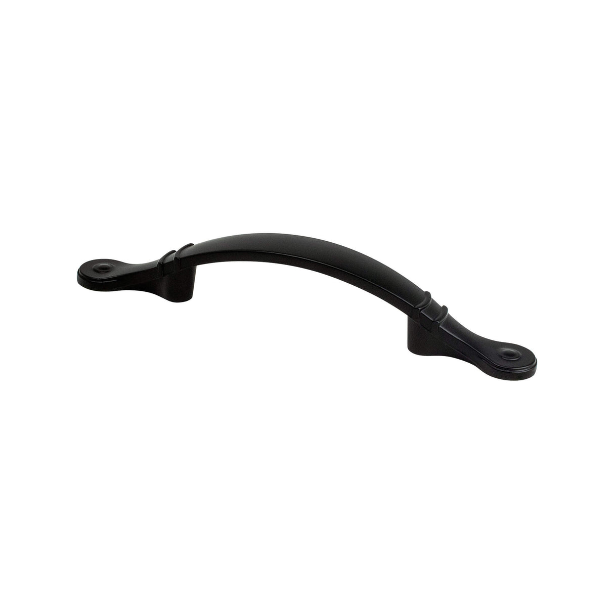 Traditional Advantage Four 3 inch CC Matte Black Ringed Arch Pull