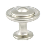 Traditional Advantage Three Brushed Nickel Button Knob