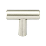 Transitional Advantage Two Brushed Nickel T-Bar Knob