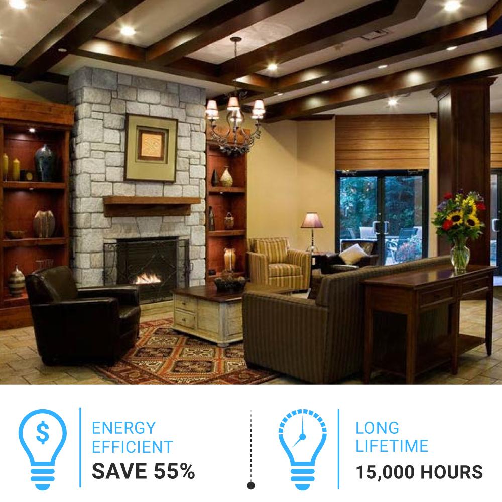 9.8W LED Light Bulbs - 3000K Dimmable - 800 Lm - E26 Base - Soft White A19 Bulb - BUILDMYPLACE