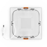 9W 4 Inch Ultra Thin Square LED Recessed Light: Junction Box, 650LM, Dimmable, Damp Location - Ceiling Mount Trim for Office, Kitchen, Bedroom, Bathroom - BUILDMYPLACE