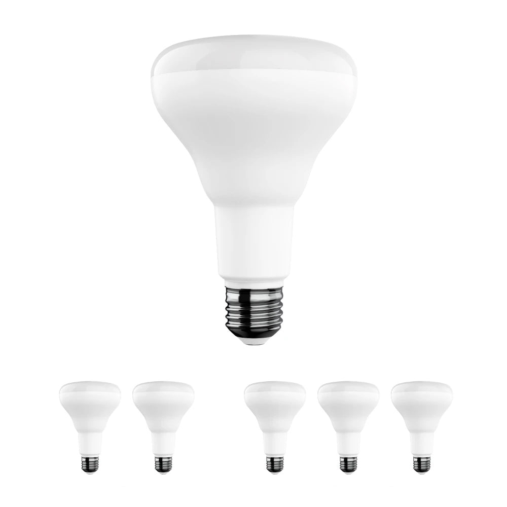 9W LED Light Bulbs - BR30 - 3000K Dimmable - 650 Lm - E26 Base - Soft White - BUILDMYPLACE