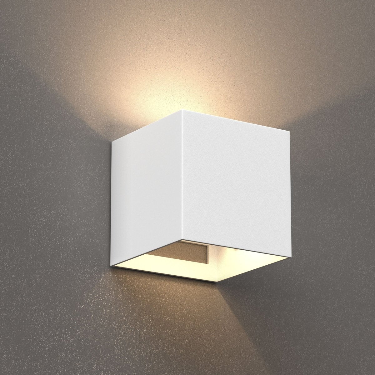 9W Square Shape LED Wall Sconce, 3000K Warm White, 500LM, Clear Glass, Wall Mount, 120V Triac Dimmable ETL Damp Location - BUILDMYPLACE