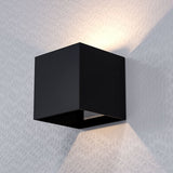 9W Square Shape LED Wall Sconce, 3000K Warm White, 500LM, Clear Glass, Wall Mount, 120V Triac Dimmable ETL Damp Location - BUILDMYPLACE