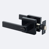 Ivanees Heavy Duty Privacy Leverset in Matt Black Finish with Exposed Screws