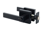 Ivanees Heavy Duty Privacy Leverset in Matt Black Finish with Exposed Screws