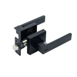 Ivanees Heavy Duty Privacy Leverset in Matt Black Finish with Exposed Screws