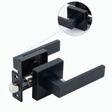 Ivanees Heavy Duty Passage Leverset in Matt Black Finish with Exposed Screws