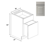 RTA - Avalon Ashen - File Drawer Base Cabinets - 18"W x 30"H x 21"D