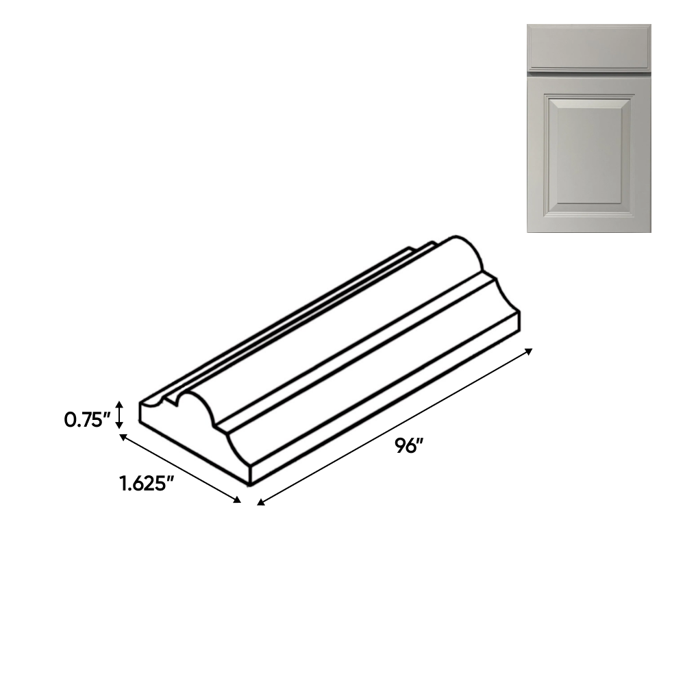 Avalon Ashen - Trims - 96"W x 0.75"H x 1.6"D - Pre Assembled