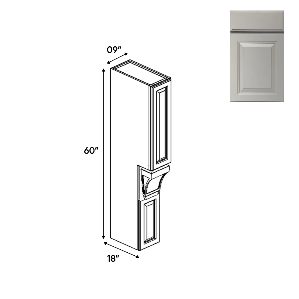 Avalon Ashen - Hood Spice Racks - 9"W x 60"H x 18"D - Pre Assembled