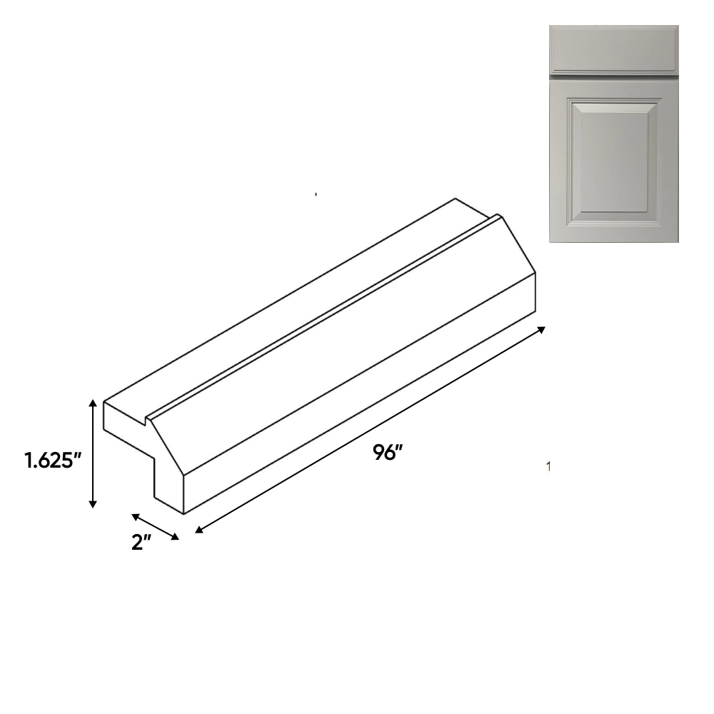 Avalon Ashen - Trims - 96"W x 2"H x 1.5"D - Pre Assembled