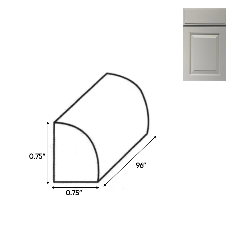 Avalon Ashen - Trims - 96"W x 0.75"H x 0.75"D - AA-QR - Pre Assembled