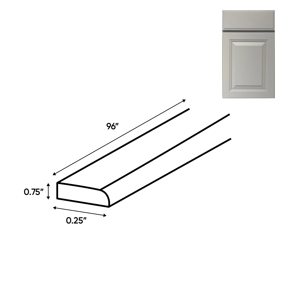 RTA - Avalon Ashen - Scribe Molding - 96"W x 0.75"H x 0.25"D