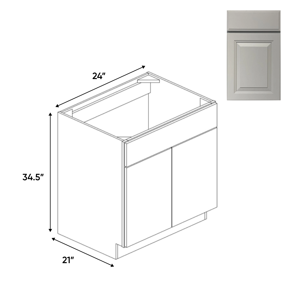 RTA - Avalon Ashen - Vanity Sink Base Cabinets - 24