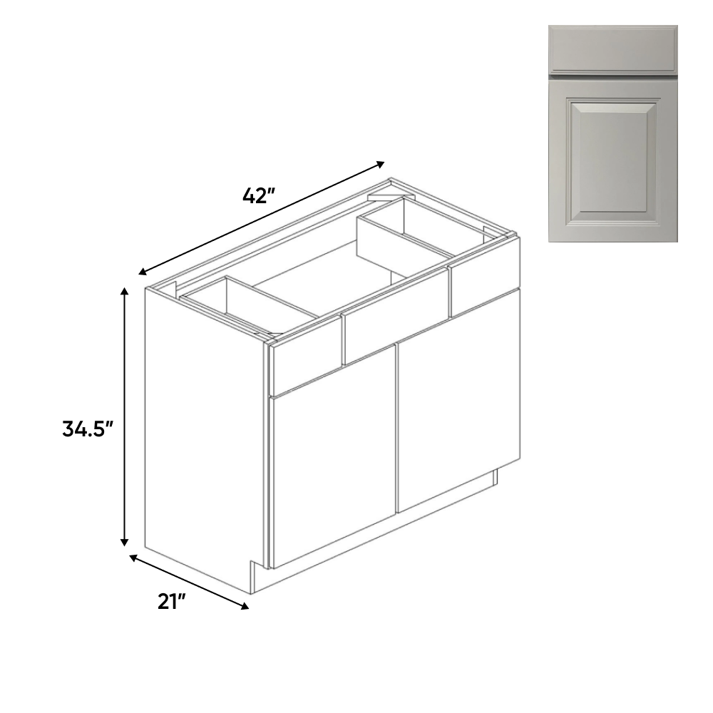 RTA - Avalon Ashen - Vanity Consoles - 42"W x 34.5"H x 21"D