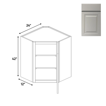 Avalon Ashen - Diagonal Corner Wall Cabinets - 24