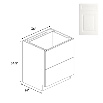 Atlas Blanco - Double Drawer Base Cabinets - 36